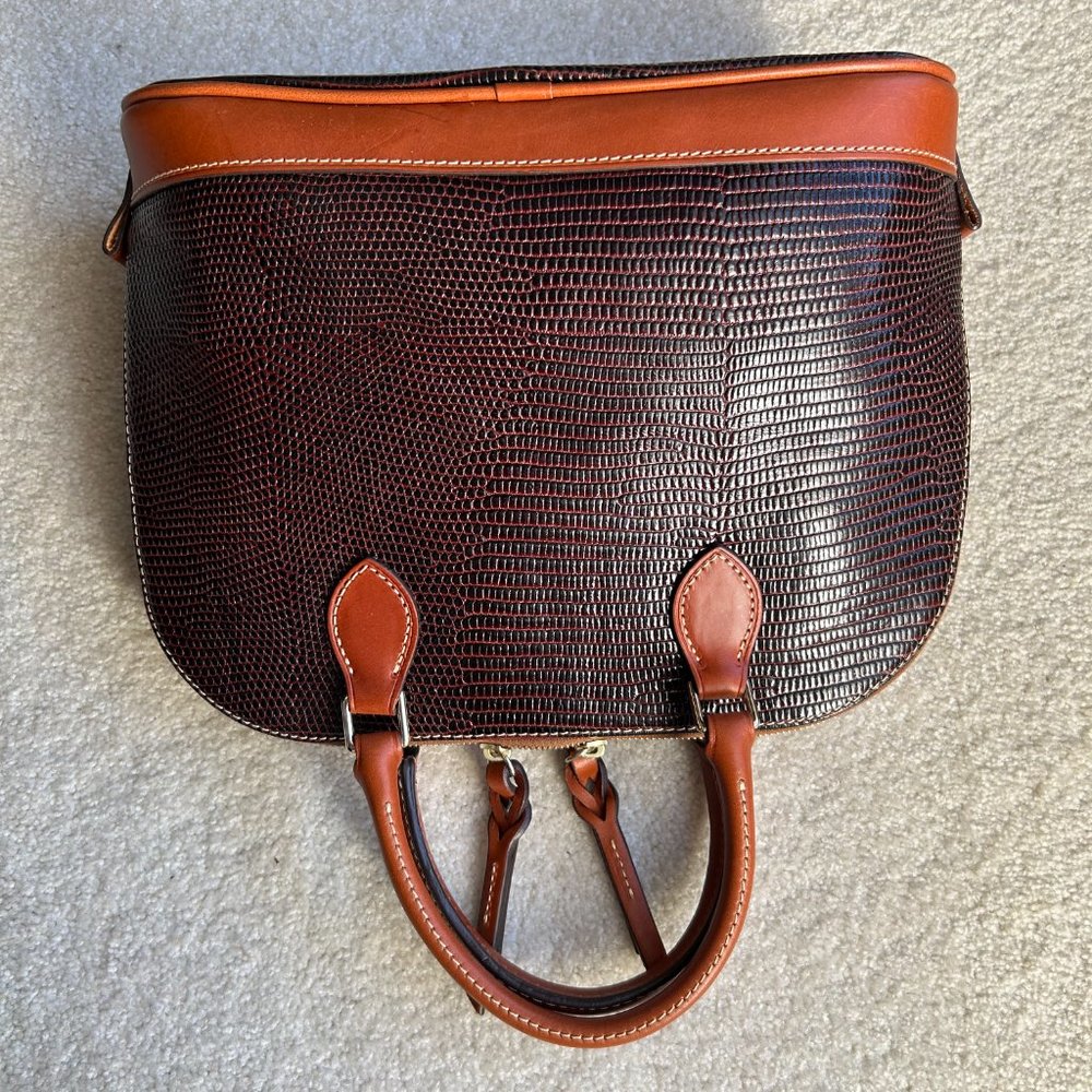 Dooney & Bourke Lizard Leather Zip Zip Satchel - Picture 2 of 5